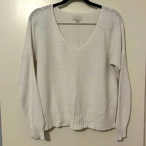 Lucky Brand V-Neck Cable Knit Sweater